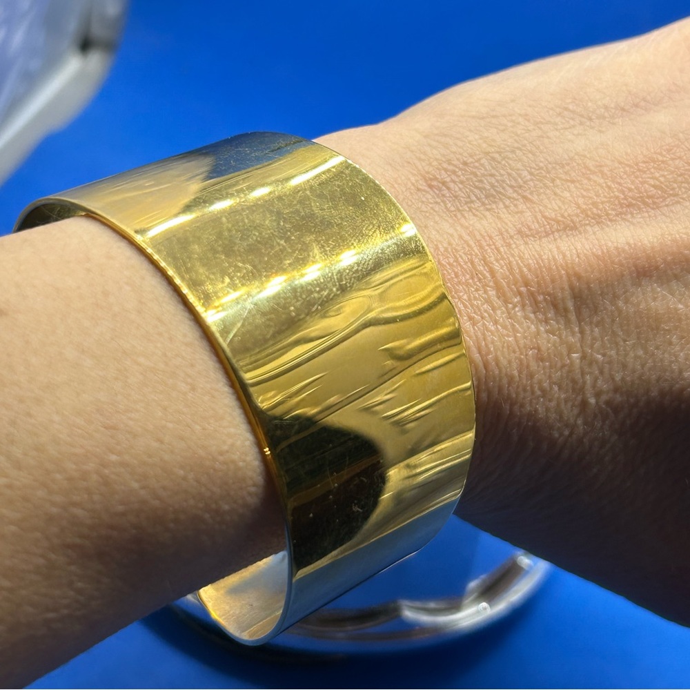 Milor Italy Stainless‎ Steel cuff Bracelet Gold - Picture 2 of 4